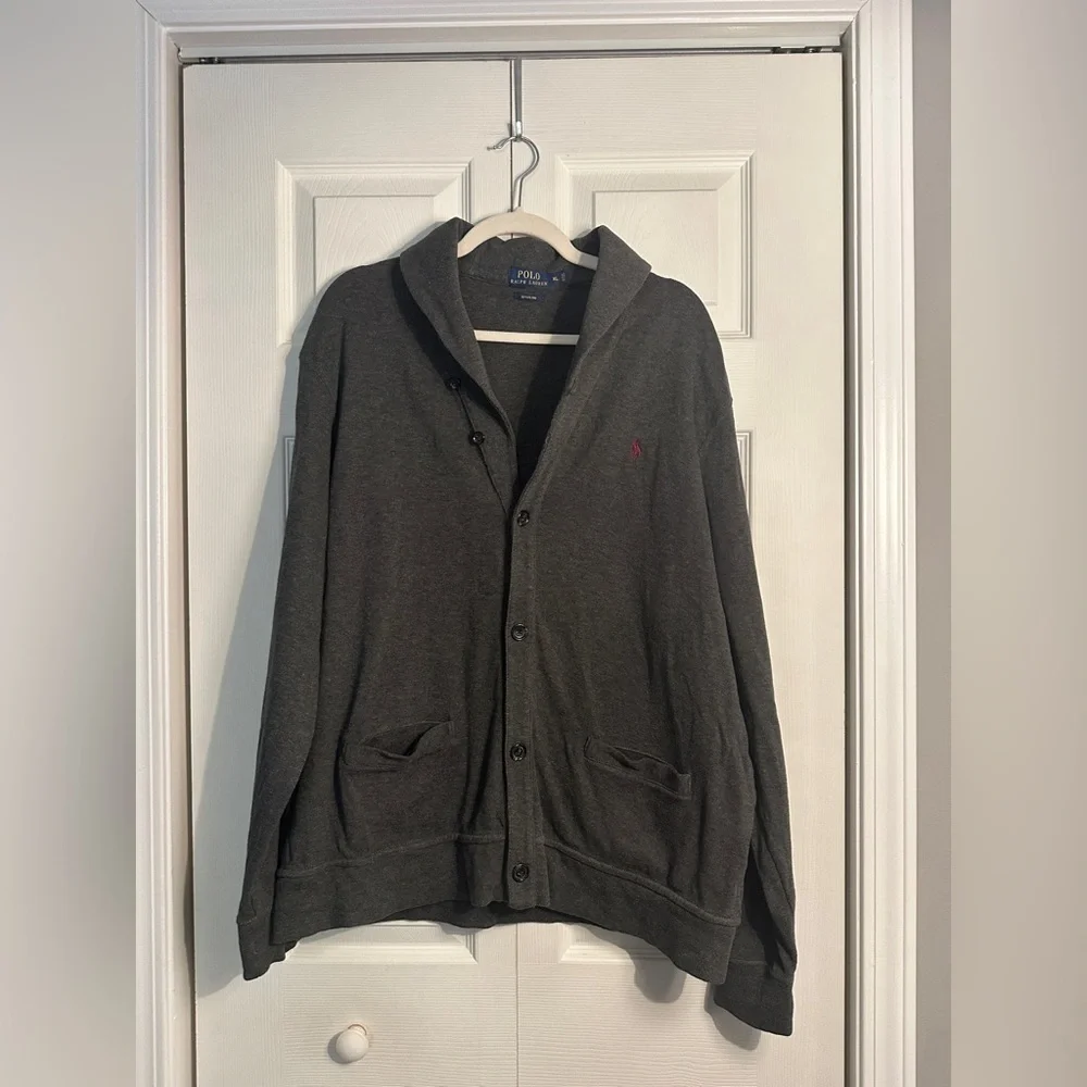 Polo Ralph Lauren Estate Ribbed Cardigan size XL gray